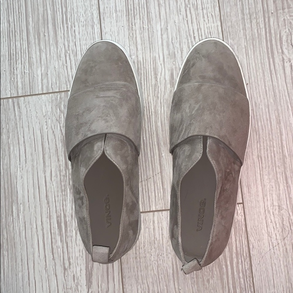Vince platform flats dove grey color size 7.5
